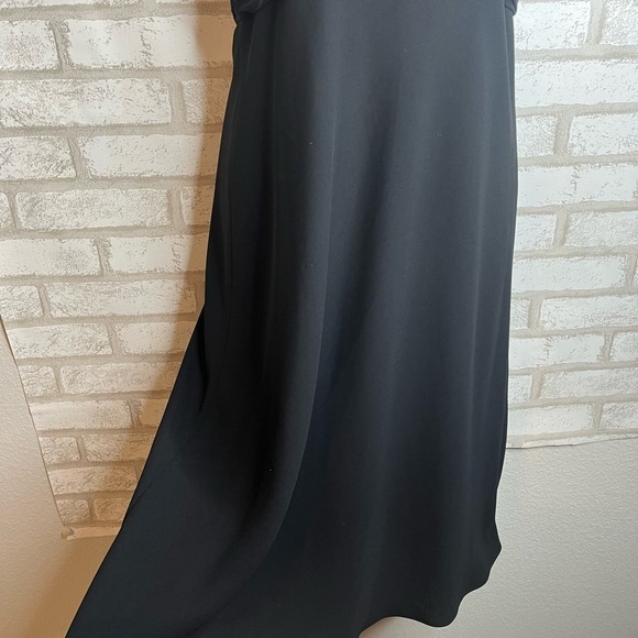 Vintage Y2K Black Halter Midi Dress Sz6 - Picture 4 of 15